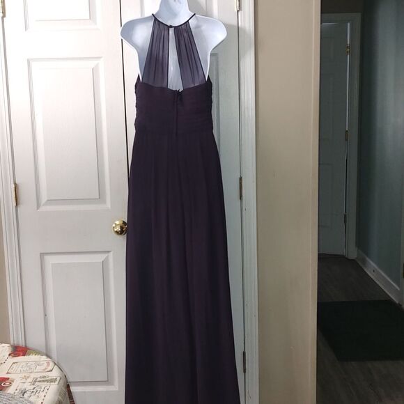 Bill Levkoff Plum Bridesmaid Prom Wedding, Graduation Cocktail Dress Sz 12 NWOT - Picture 5 of 9